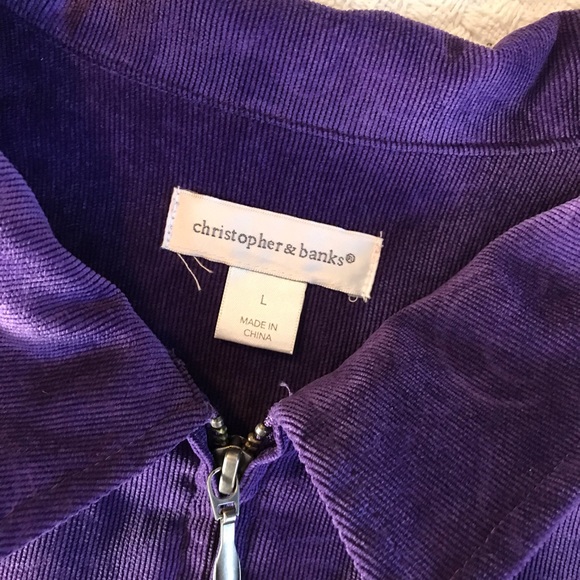 Christopher & Banks purple jacket large - Picture 4 of 8